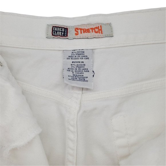 FADED GLORY Jeans Women's 5-Pocket Straight Leg Relaxed Fit White Size 10 Petite - Picture 6 of 11